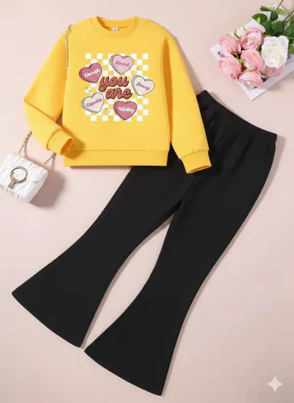 You_Are_T-shirt_And_Plazza_Set_Yellow_&_Black