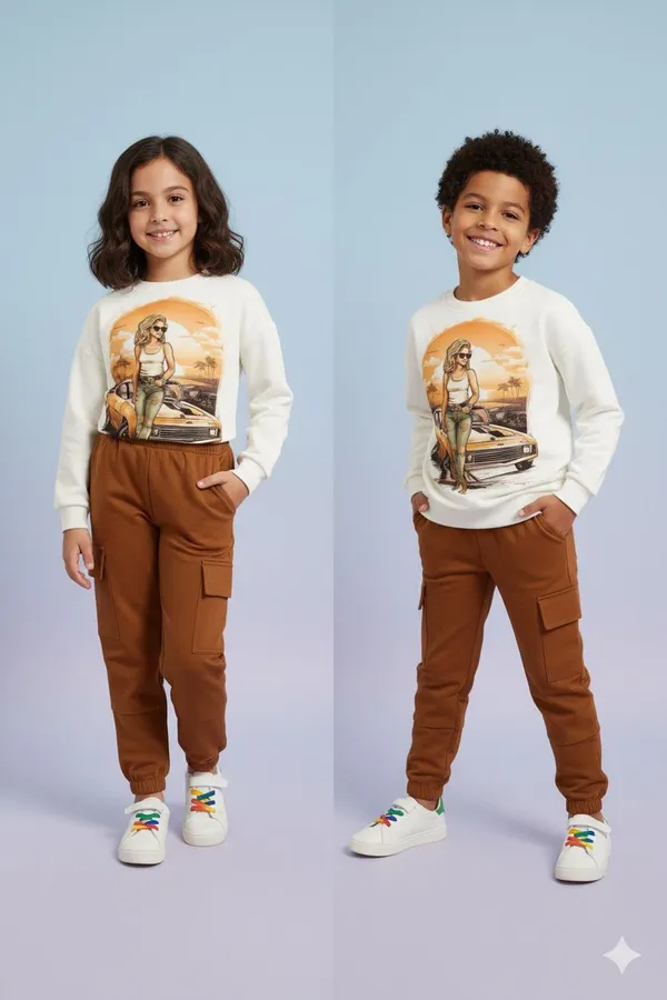 White_Horse_T-Shirt_Joggers_Trendy_Top_And_Bottom_Set_For_Girls_&_Boys