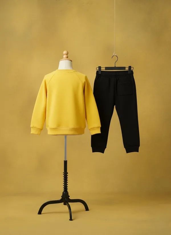 Yellow_Stay_Girl_T-Shirt_Legis_Trendy_Top_And_Bottom_Set_For_Girls