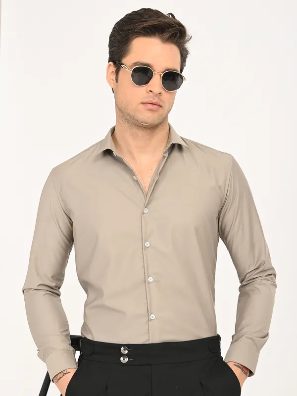Premium_Cotton_Blend_Solid__Shirt_For_Men