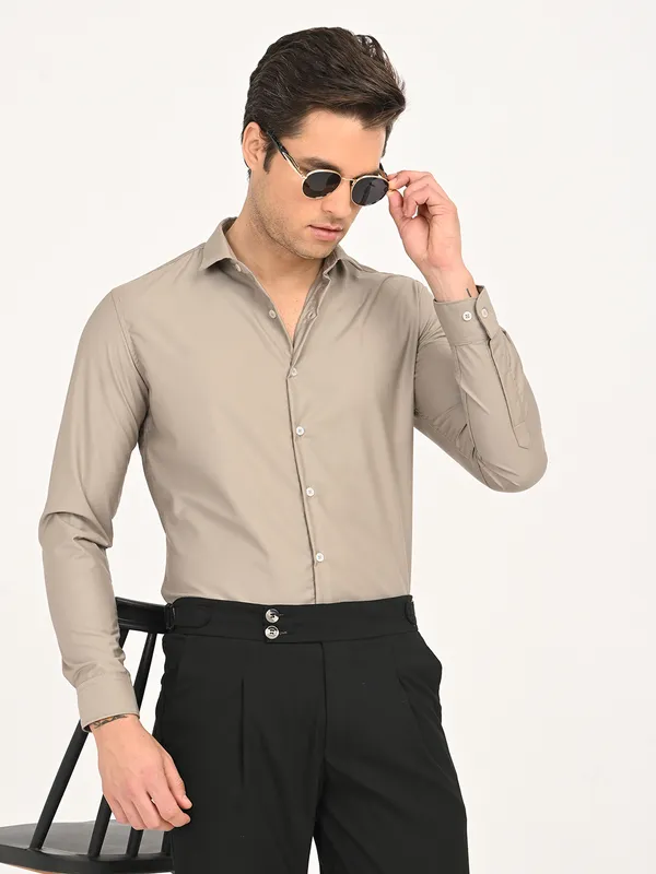 Premium_Cotton_Blend_Solid__Shirt_For_Men
