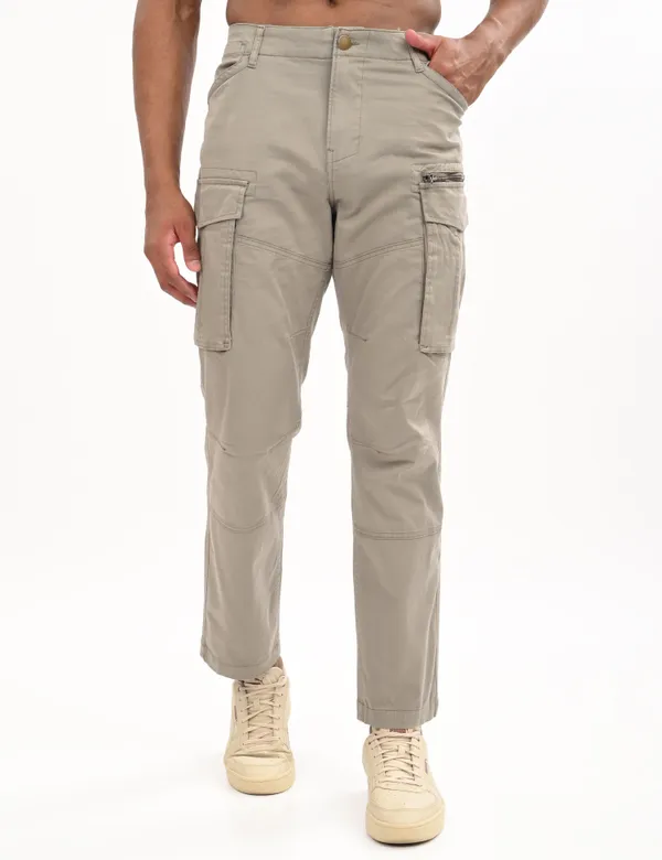 Grey_Premium_Cotton_Solid_Cargo_For_Men