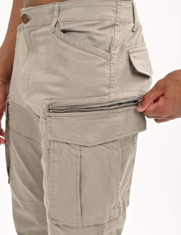 Grey_Premium_Cotton_Solid_Cargo_For_Men