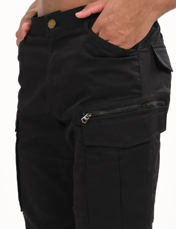 Black_Premium_Cotton_Solid_Cargo_For_Men