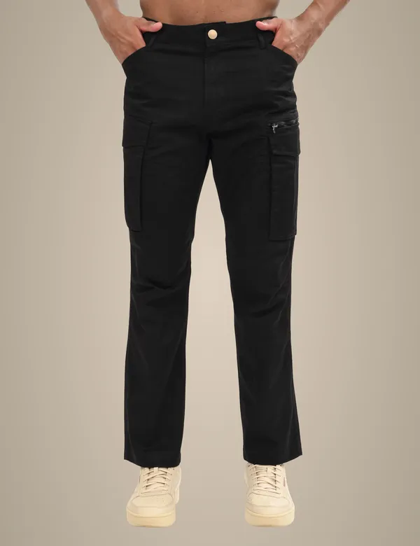 Black_Premium_Cotton_Solid_Cargo_For_Men