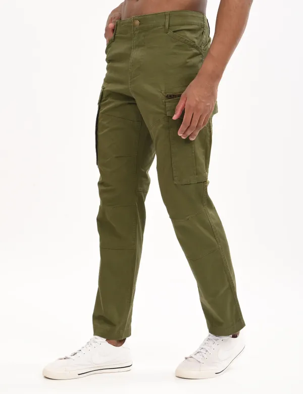 Green_Premium_Cotton_Solid_Cargo_For_Men