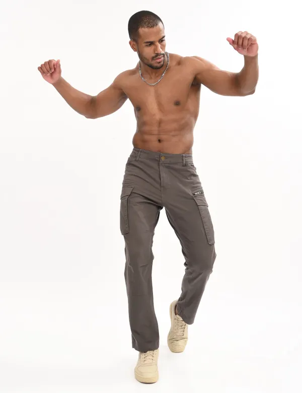 Grey_Premium_Cotton_Solid_Cargo_For_Men