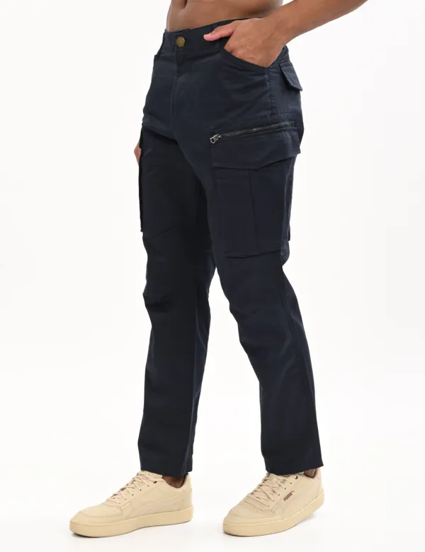 Dark_Blue_Premium_Cotton_Solid_Cargo_For_Men