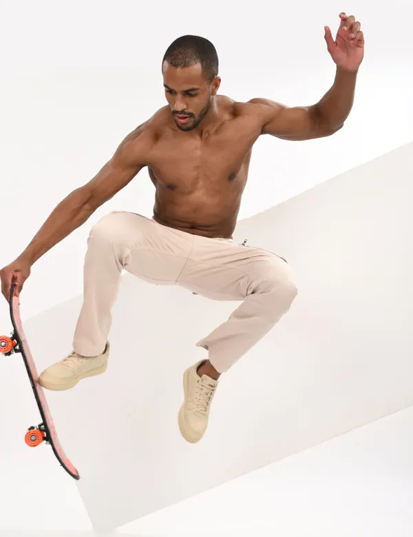 White_Premium_Cotton_Solid_Cargo_For_Men