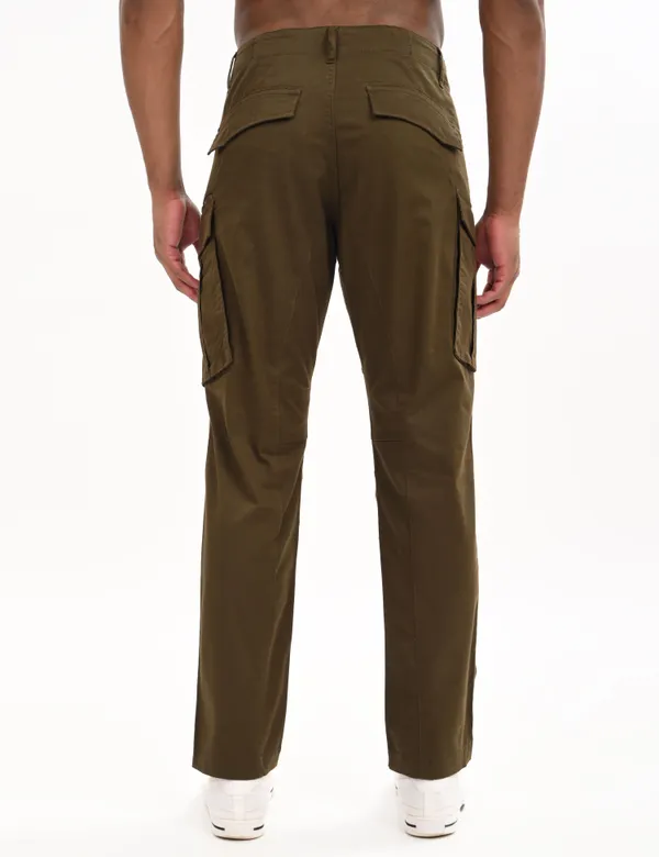 Dark_Green_Premium_Cotton_Solid_Cargo_For_Men