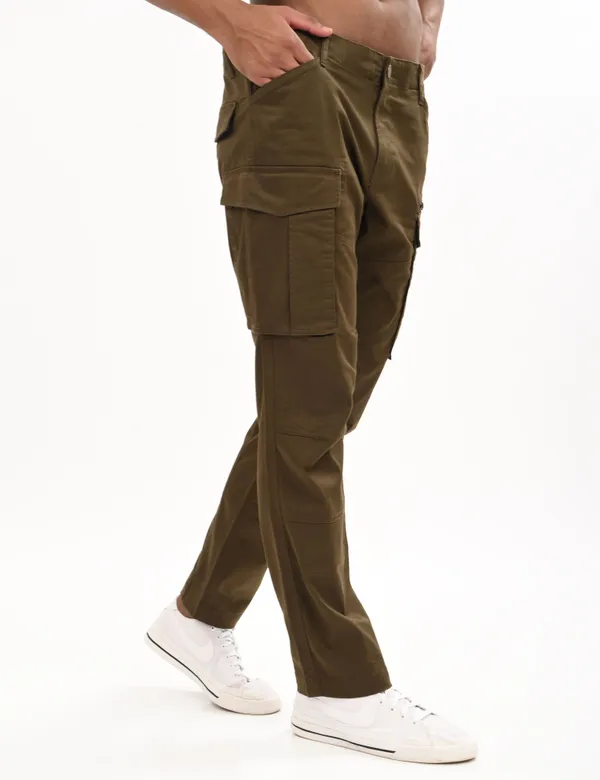 Dark_Green_Premium_Cotton_Solid_Cargo_For_Men