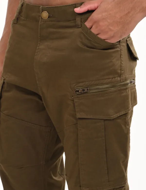 Dark_Green_Premium_Cotton_Solid_Cargo_For_Men