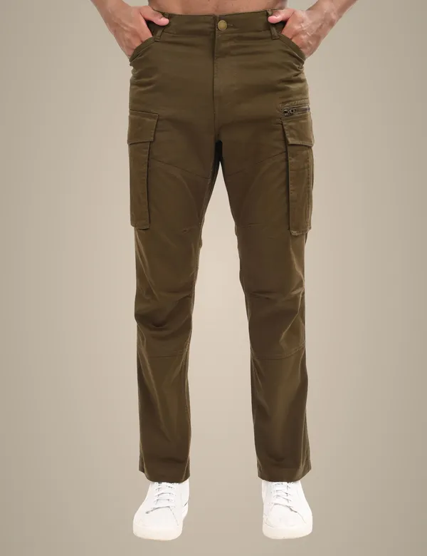 Dark_Green_Premium_Cotton_Solid_Cargo_For_Men