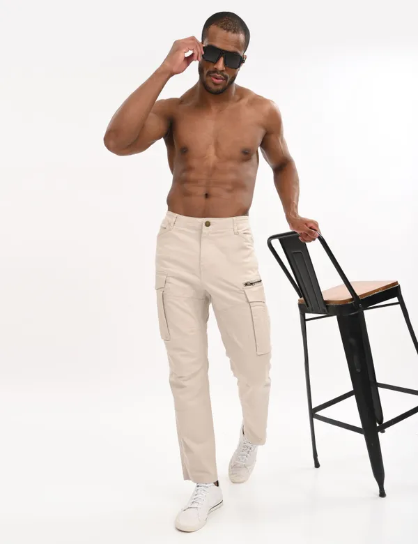 Beige_Premium_Cotton_Solid_Cargo_For_Men