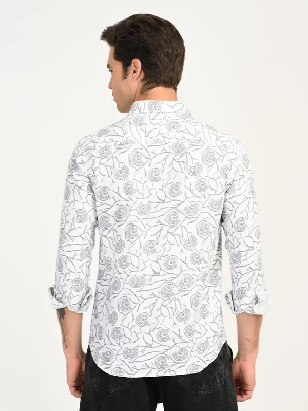 Blue_Premium_Pure_Cotton_Printed_Shirt_For_Men