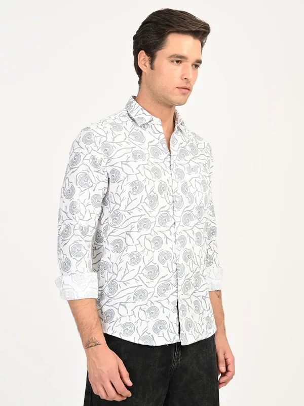 Blue_Premium_Pure_Cotton_Printed_Shirt_For_Men