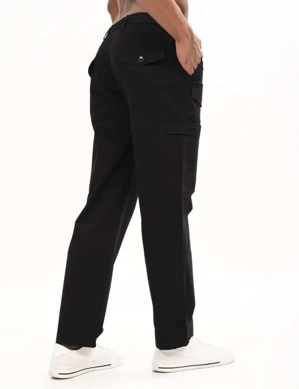 Black_Premium_Cotton_Solid_Cargo_For_Men