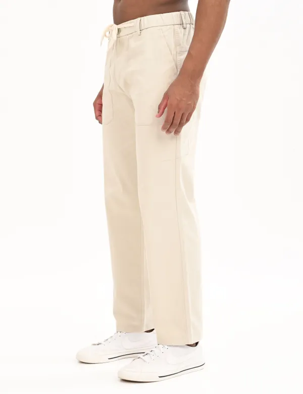 White_Premium_Cotton_Solid_Cargo_For_Men