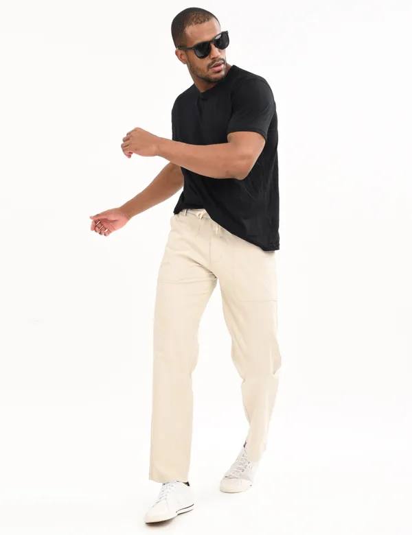 White_Premium_Cotton_Solid_Cargo_For_Men
