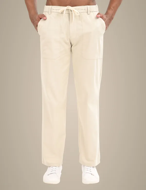 White_Premium_Cotton_Solid_Cargo_For_Men