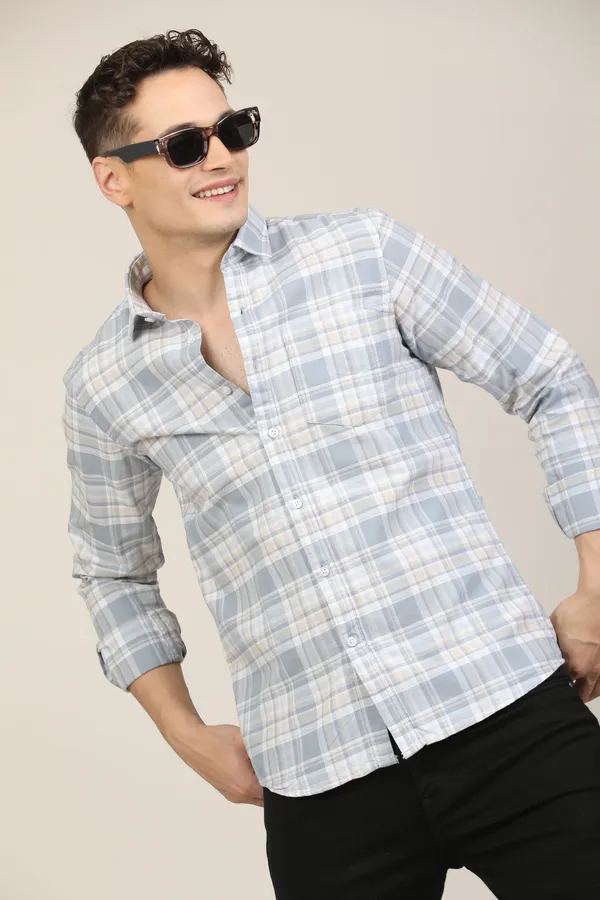 Light_Blue_Premium_Cotton_Blend_Checkered_Shirt_For_Men