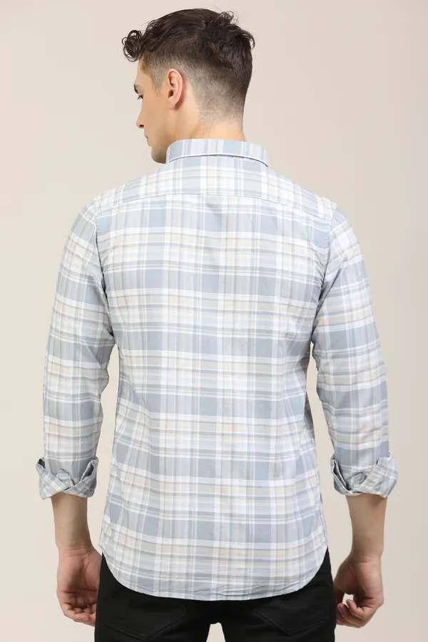 Light_Blue_Premium_Cotton_Blend_Checkered_Shirt_For_Men