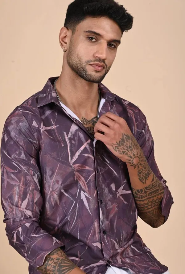 Purple_Premium_Satin_Printed_Shirt_For_Men