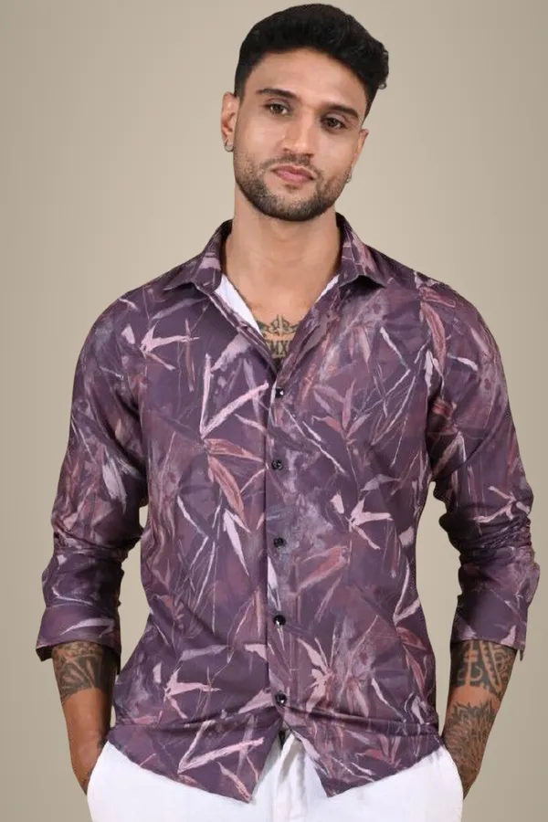 Purple_Premium_Satin_Printed_Shirt_For_Men