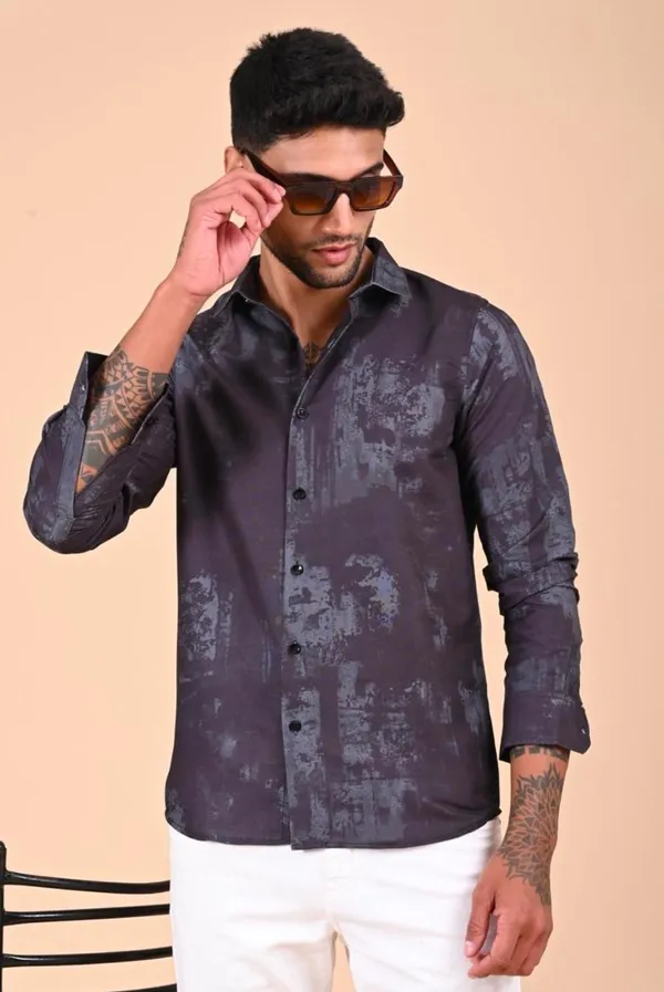 Grey_Premium_Satin_Printed_Shirt_For_Men