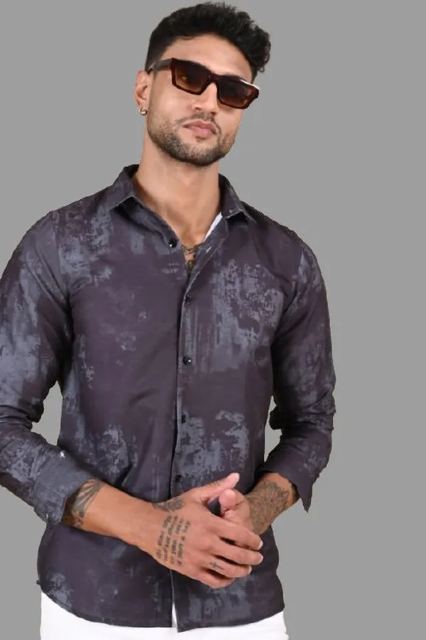 Grey_Premium_Satin_Printed_Shirt_For_Men