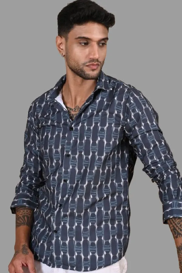 Grey_Premium_Satin_Printed_Shirt_For_Men
