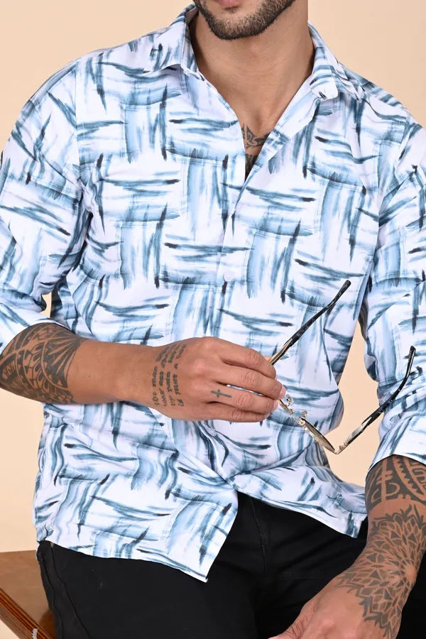 Light_Blue_Premium_Satin_Printed_Shirt_For_Men