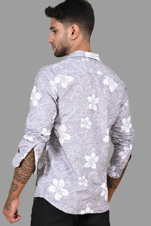 Grey_Premium_Satin_Printed_Shirt_For_Men