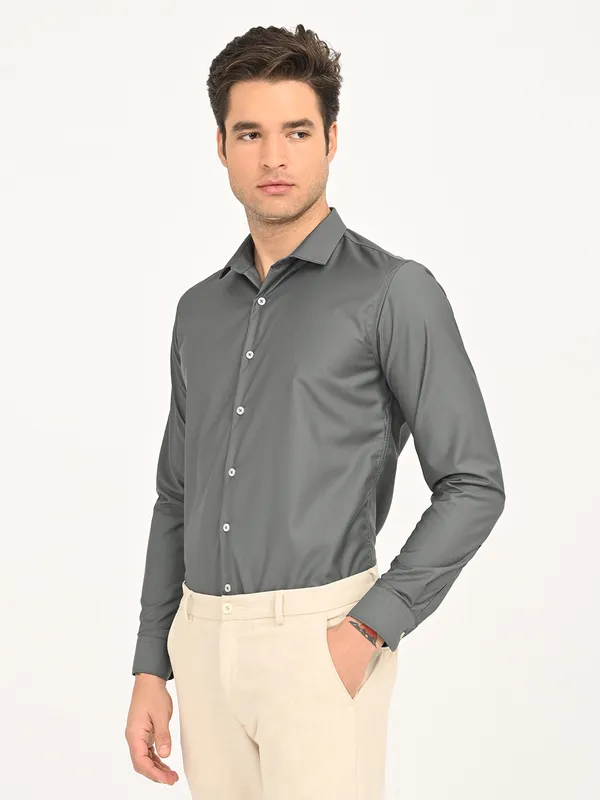 Premium_Cotton_Blend_Solid__Shirt_For_Men