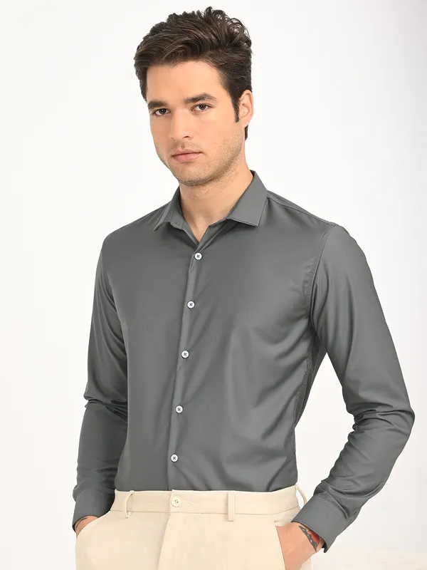 Premium_Cotton_Blend_Solid__Shirt_For_Men