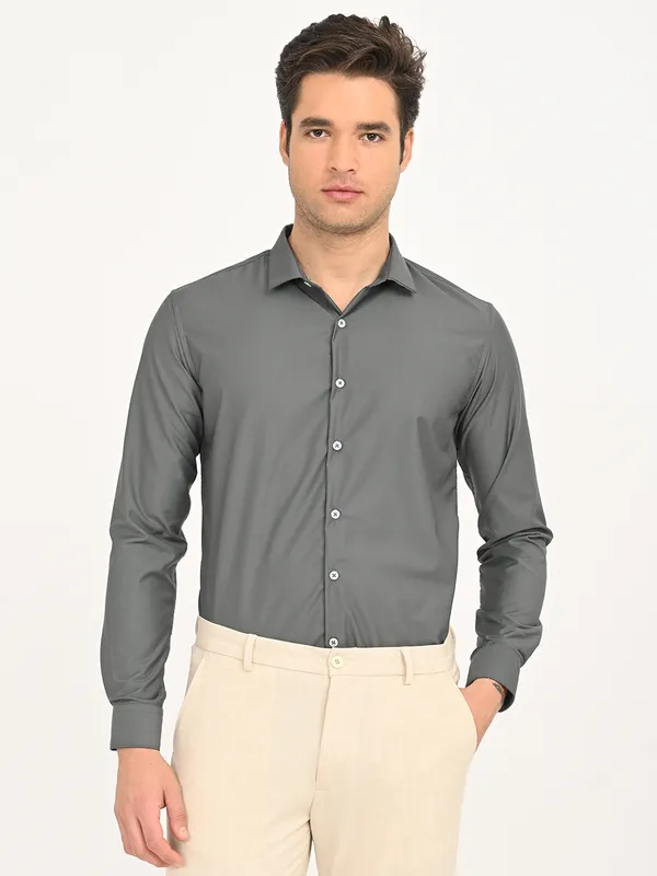 Premium_Cotton_Blend_Solid__Shirt_For_Men