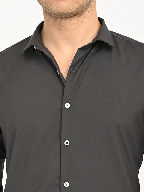 Premium_Cotton_Blend_Solid__Shirt_For_Men
