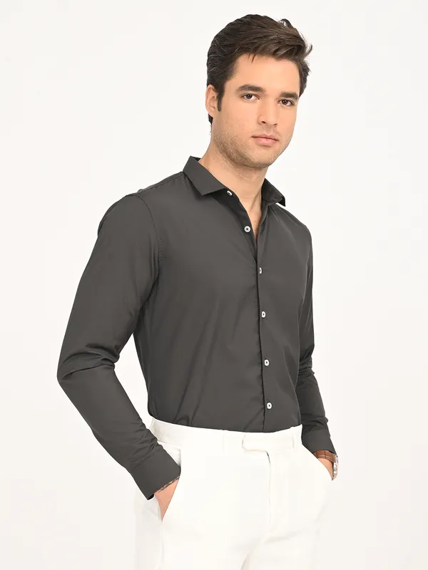 Premium_Cotton_Blend_Solid__Shirt_For_Men