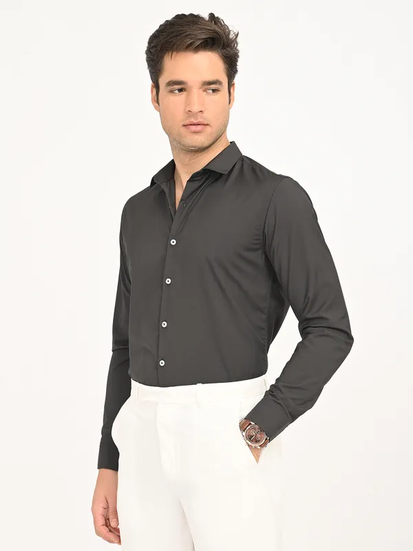 Premium_Cotton_Blend_Solid__Shirt_For_Men