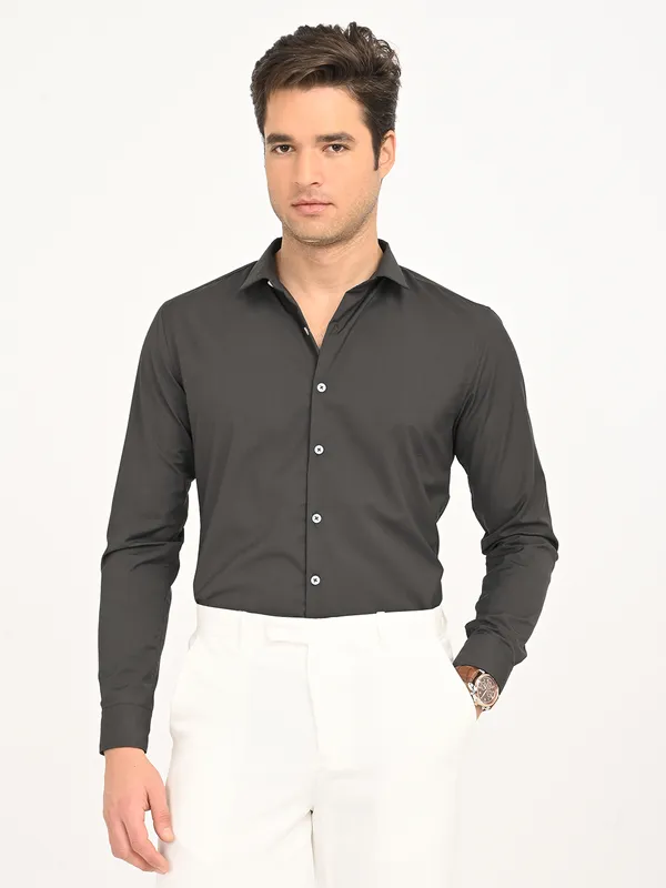 Premium_Cotton_Blend_Solid__Shirt_For_Men