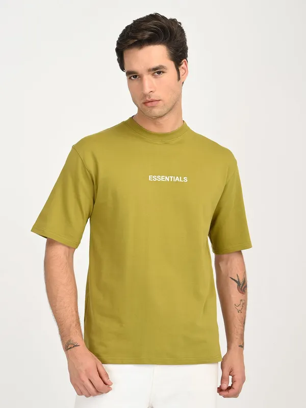 Green_Premium_Pure_Cotton_Solid_T-Shirt_For_Men