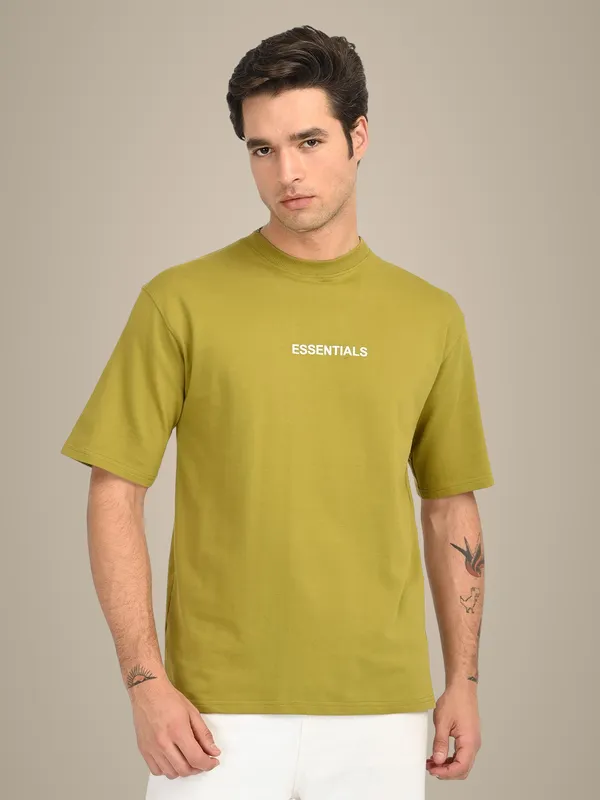 Green_Premium_Pure_Cotton_Solid_T-Shirt_For_Men