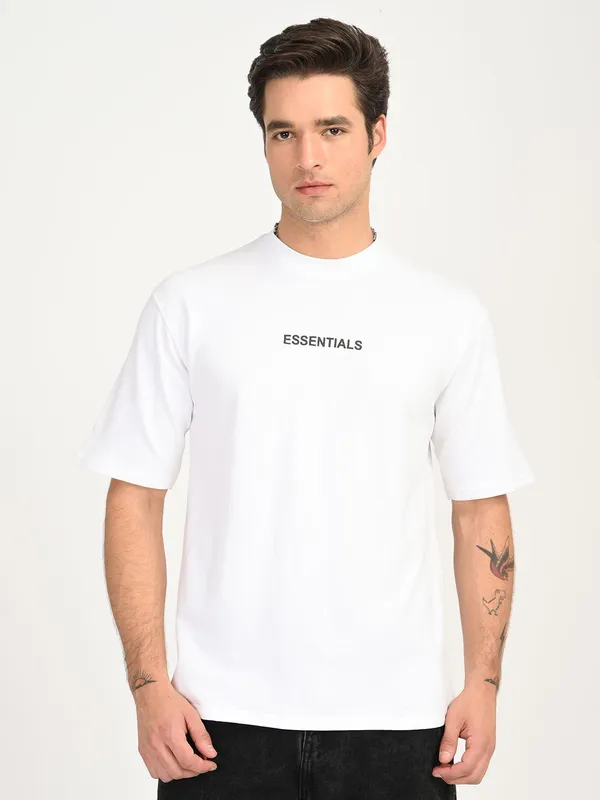 White_Premium_Pure_Cotton_Solid_T-Shirt_For_Men