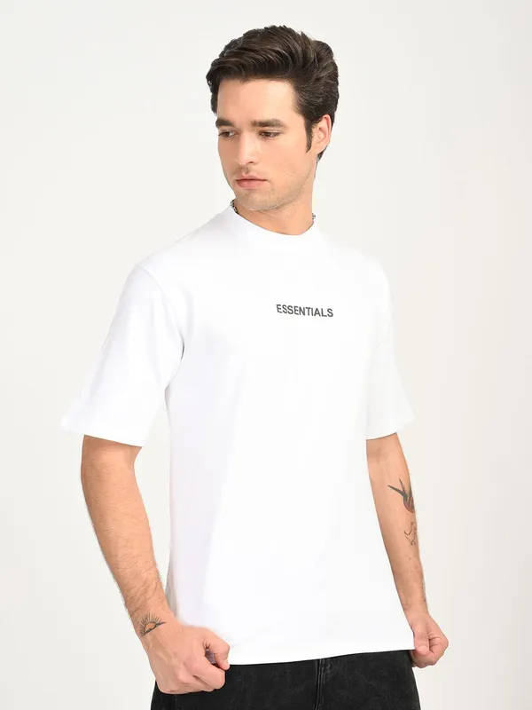 White_Premium_Pure_Cotton_Solid_T-Shirt_For_Men