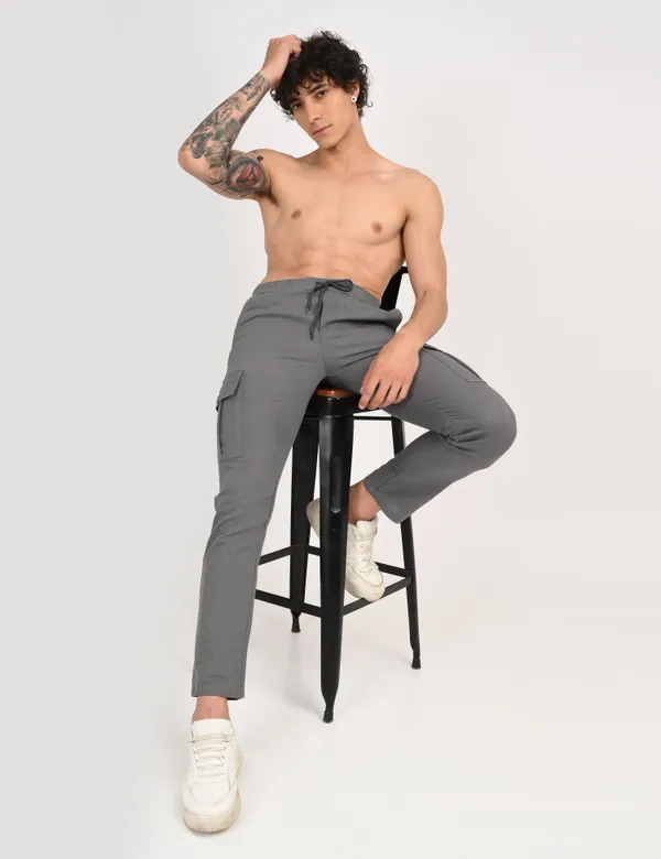 Grey_Premium_Linen_Solid_Cargo_For_Men