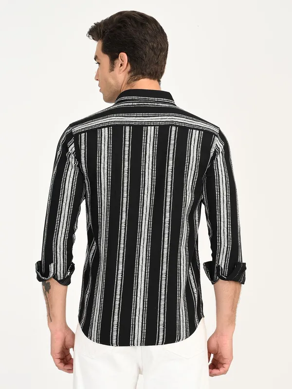 Black_Premium_Pure_Cotton_Printed_Shirt_For_Men