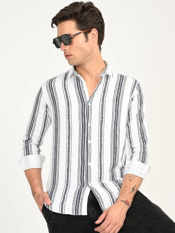 Blue_Premium_Pure_Cotton_Printed_Shirt_For_Men