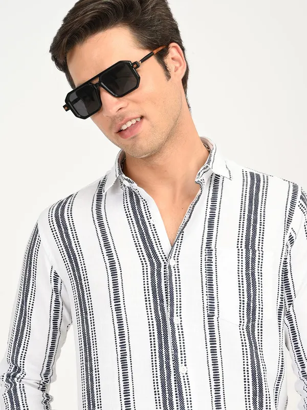 Blue_Premium_Pure_Cotton_Printed_Shirt_For_Men
