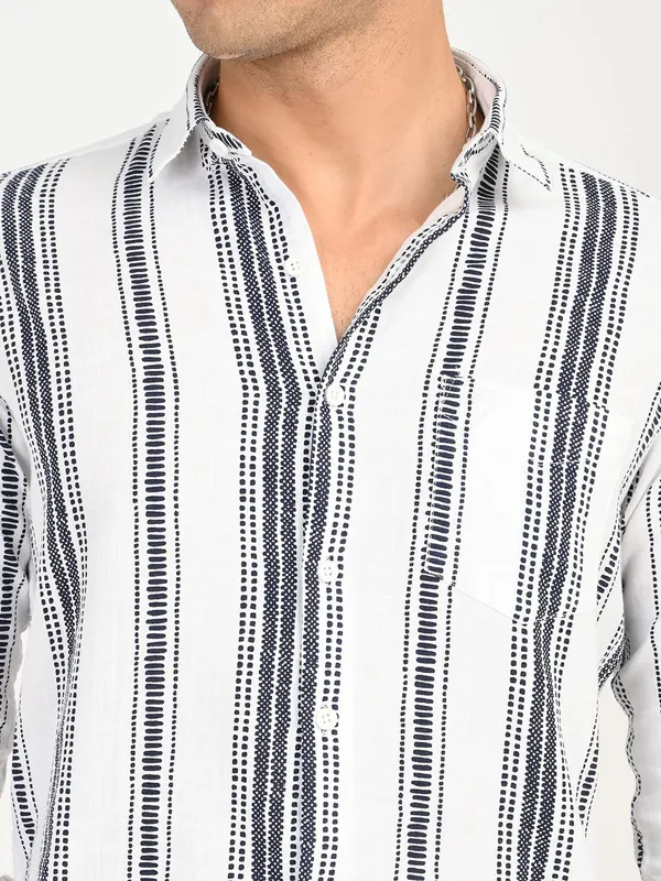 Blue_Premium_Pure_Cotton_Printed_Shirt_For_Men