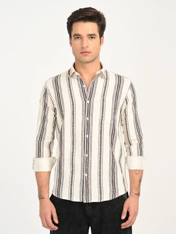 Brown_Premium_Pure_Cotton_Printed_Shirt_For_Men